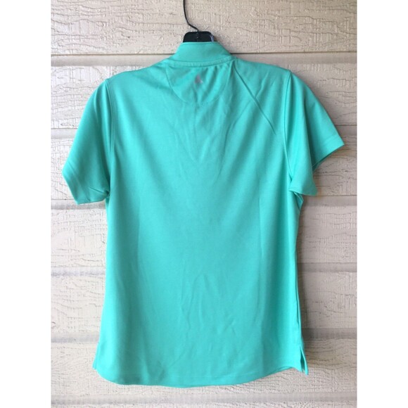 Bermuda Sands womens Polo Shirt Top size Small Mint Green V Neck Knit $75 - Picture 3 of 8